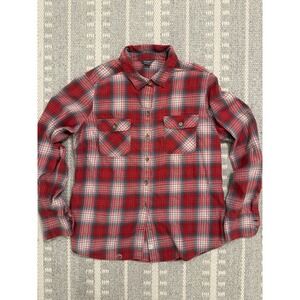 Brushed Flannel Button Up 100% Cotton Eddie Bauer Womens Petite Medium